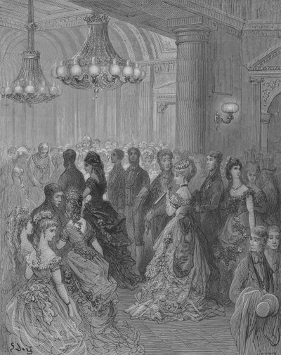 Mansion-House, beim Ball von Gustave after Dore